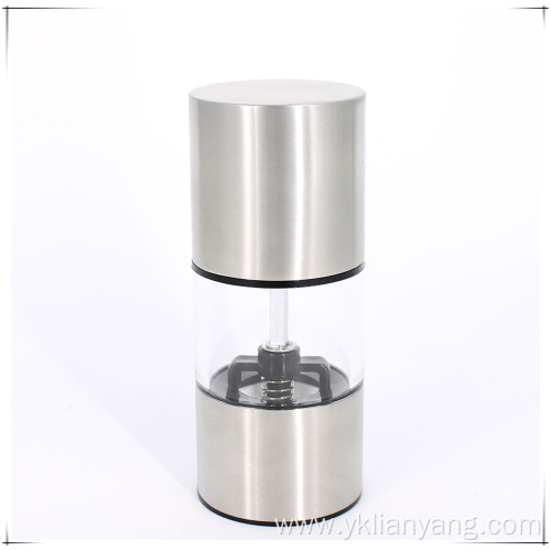 Stainless manual salt and pepper grinder mill set